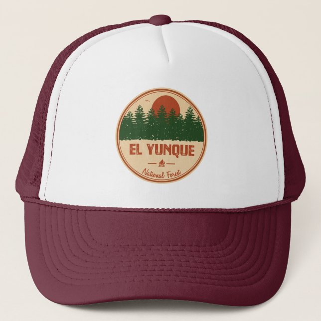 Gorra De Camionero El bosque nacional Yunque (Anverso)