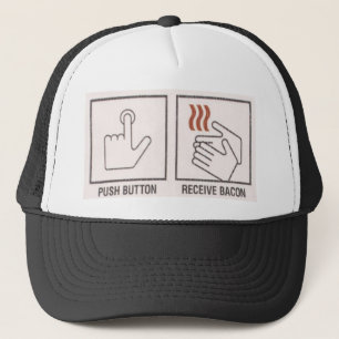 Gorra De Camionero El botón, recibe el tocino