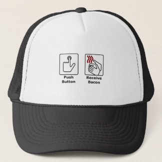 Gorra De Camionero El botón recibe el tocino