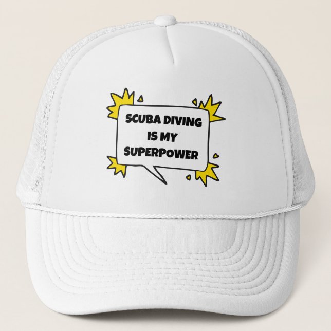 Gorra De Camionero El buceo es mi superpotencia. (Anverso)