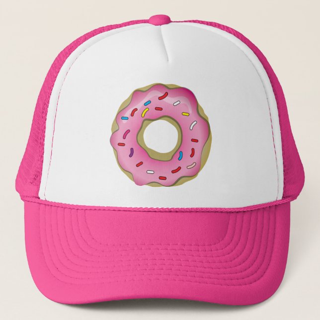 Gorra De Camionero El buñuelo rosado delicioso con la formación de (Anverso)