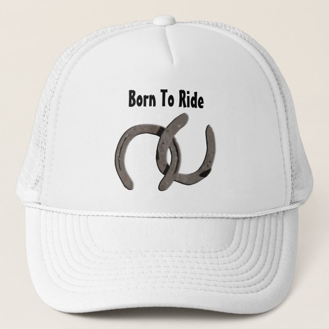 Gorra De Camionero El caballo gris calza nacido montar (Anverso)