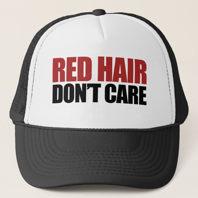 Gorra De Camionero El cabello rojo no le importa (Anverso)