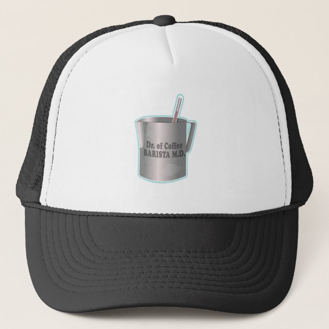 Gorra De Camionero El café de Barista haciendo médico gracioso (Anverso)