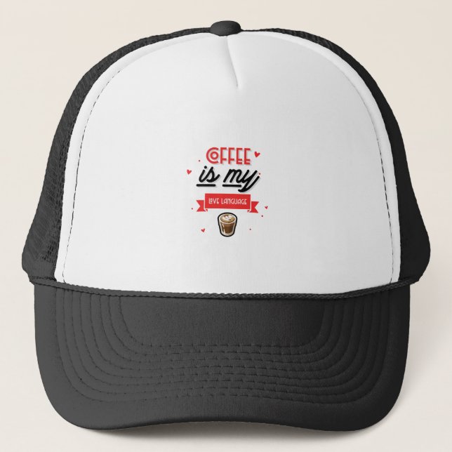 Gorra De Camionero El café es mi lenguaje de amor (Anverso)