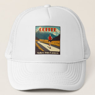 Gorra De Camionero El Café Hace Que Esto Suceda En Marcha