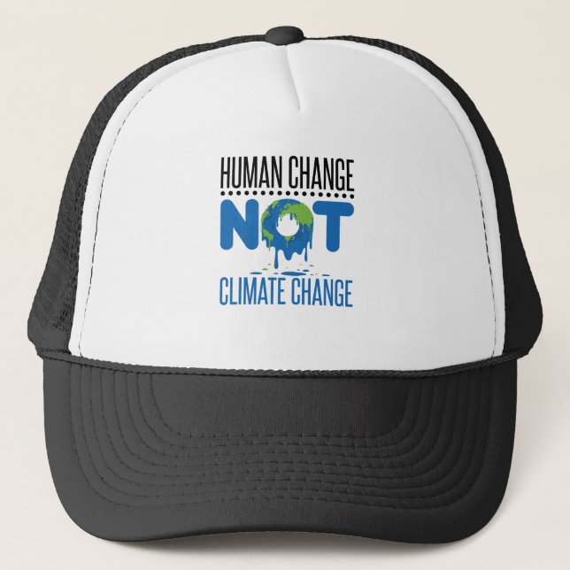 Gorra De Camionero El cambio humano no el cambio climático (Anverso)