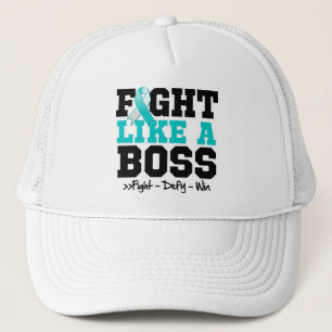 Gorra De Camionero El cáncer cervical lucha como un jefe