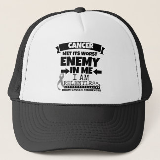 Gorra De Camionero El cáncer de cerebro hizo frente a su enemigo peor