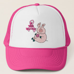 Gorra De Camionero el cáncer de mama sobrevivirá cerdo