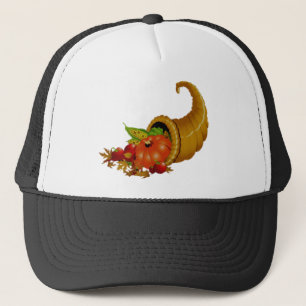 Gorra De Camionero El Cap de Acción de Gracias de Cornucopia