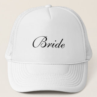 Gorra De Camionero El casquillo blanco y negro formal de la novia