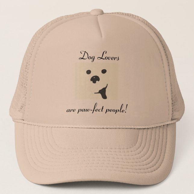 Gorra De Camionero El casquillo de la Pata-fect del amante del perro (Anverso)