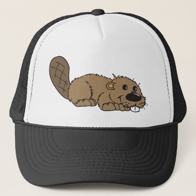 Gorra De Camionero El castor del Personalizado lindo se cae (Anverso)
