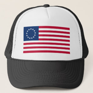 Gorra De Camionero El círculo de las estrellas, la bandera estadounid