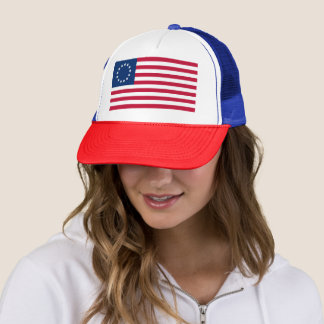 Gorra De Camionero El círculo de las estrellas, la bandera estadounid