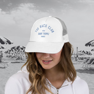 Gorra De Camionero El Club Bach Azul Cresta Personalizada Despedida d