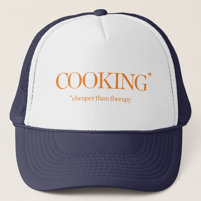 Gorra De Camionero El cocinar más barato que terapia (Anverso)
