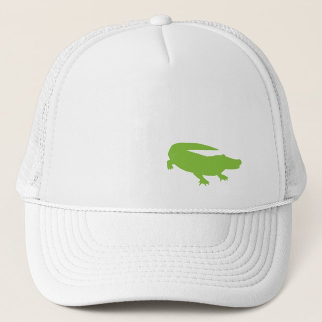 Gorra De Camionero El cocodrilo cocodrilo verde adormilado adulto (Anverso)