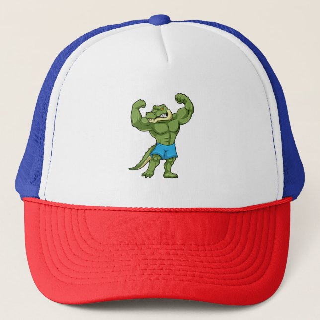 Gorra De Camionero El cocodrilo como la construcción de cuerpos extre (Anverso)