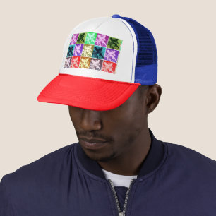 Gorra De Camionero El colorido arte pop del perro pastor alemán