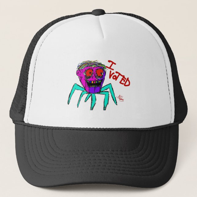 Gorra De Camionero El Condado de Trendy Ulster I Votó Meme (Anverso)