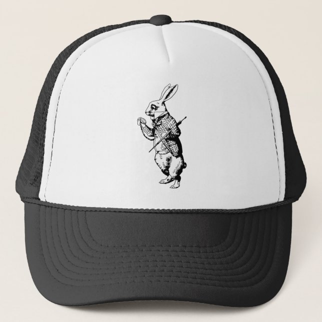 Gorra De Camionero El conejo blanco - entintado (Anverso)