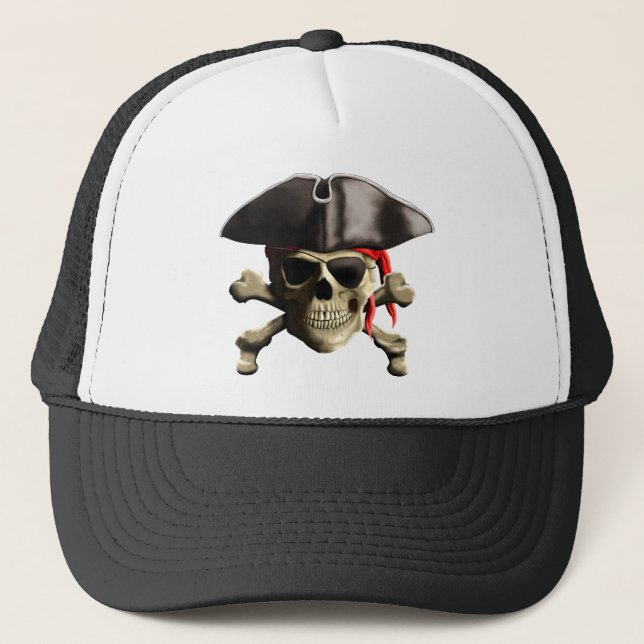 Gorra De Camionero El cráneo alegre del pirata de Rogelio (Anverso)