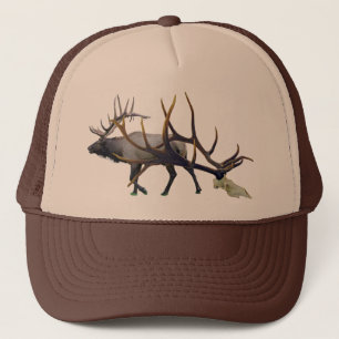 Gorra De Camionero El cráneo de los alces de Bull hace sus los