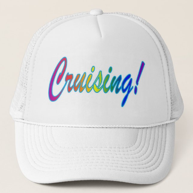 Gorra De Camionero El cruzar multicolor en blanco (Anverso)