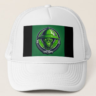 Gorra De Camionero El curioso alieno verde