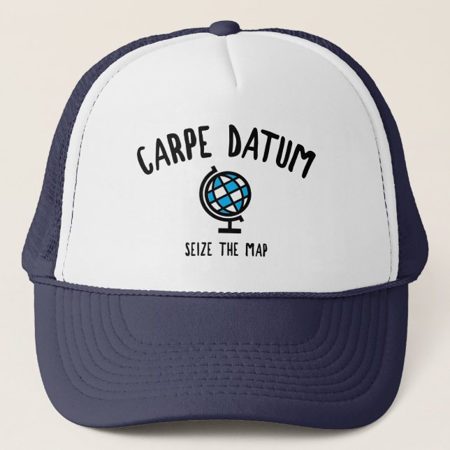 Gorra De Camionero El Datum De Carpe Toma El Mapa (Anverso)