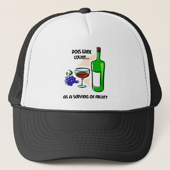 Gorra De Camionero El decir divertido del humor del vino (Anverso)
