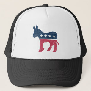 Gorra De Camionero El demócrata Donkey Vintage está angustiado