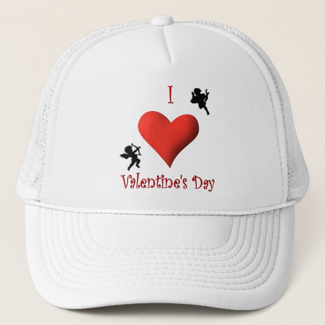Gorra De Camionero El día de San Valentín del corazón (Anverso)