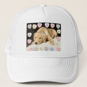 Gorra De Camionero El día de San Valentín Golden Retriever