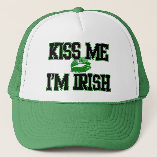 Gorra De Camionero El día divertido del St. Patricks, me besa que soy (Anverso)