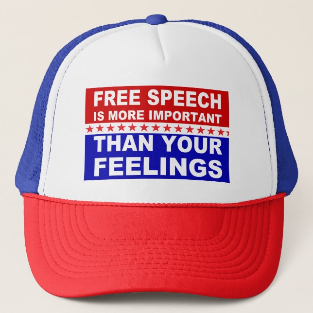 Gorra De Camionero El discurso libre es más importante que sus (Anverso)