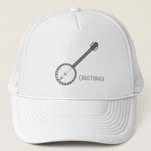 Gorra De Camionero El diseño del banjo apenas añade nombre (Anverso)