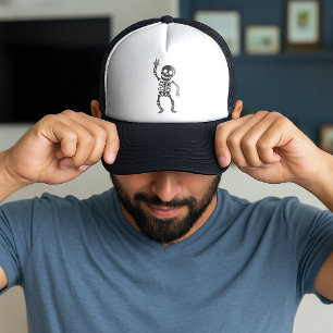Gorra De Camionero El divertido y divertido esqueleto anti Trump del 