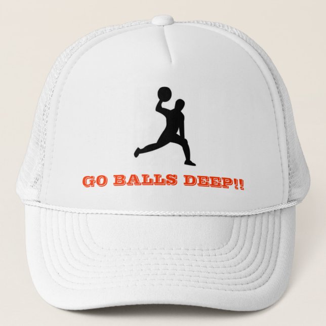 Gorra De Camionero ¡el dodgeball, VA LAS BOLAS PROFUNDAMENTE!! (Anverso)