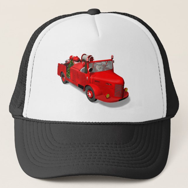 Gorra De Camionero El dulce Santa Claus Fireman (Anverso)