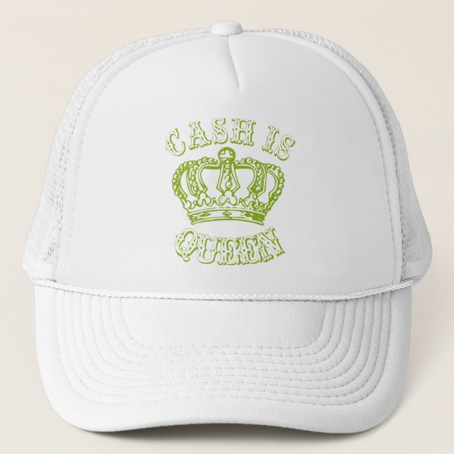 Gorra De Camionero El efectivo es reina (Anverso)