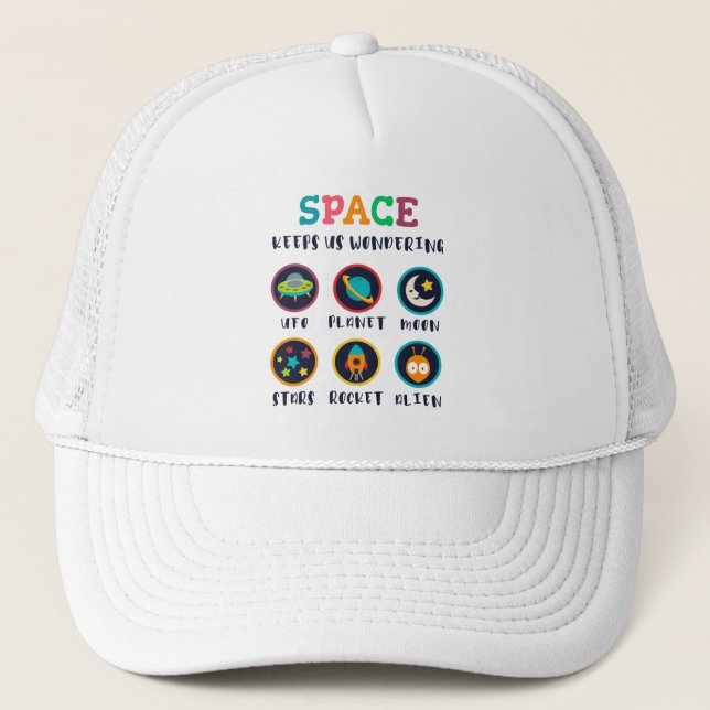 Gorra De Camionero El espacio nos hace preguntarnos (Anverso)