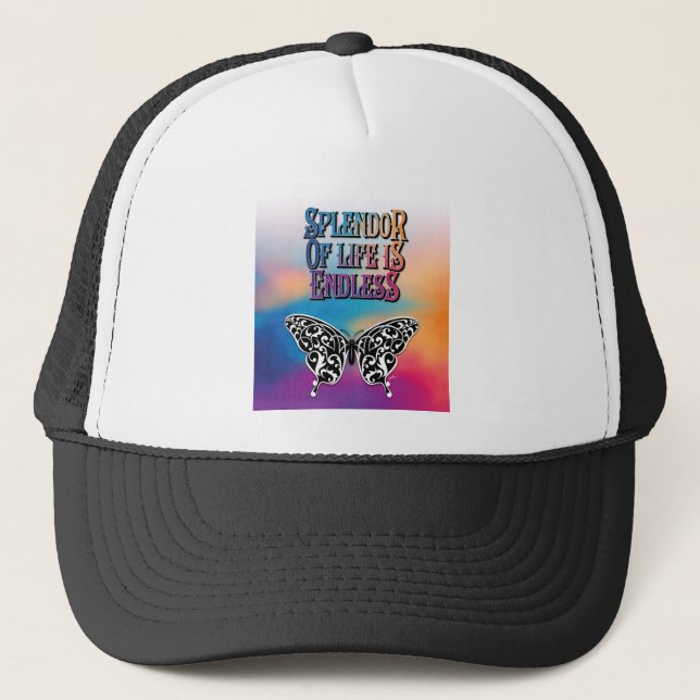 Gorra De Camionero El esplendor de la vida con la mariposa (Anverso)