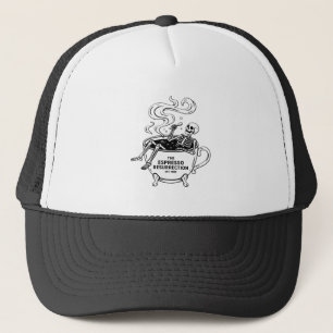 Gorra De Camionero El Espresso Resurrección Esqueleto Divertido Café