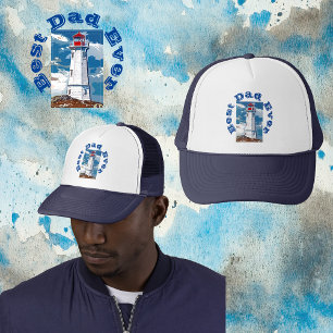 Gorra De Camionero El faro de las rocas oceánicas mejor día del padre