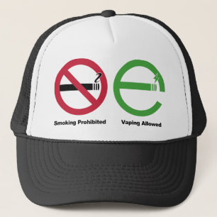 Gorra De Camionero El fumar prohibido. Vaping permitió