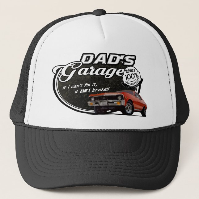 Gorra De Camionero El garaje Nova del papá (Anverso)