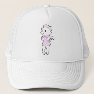 Gorra De Camionero El gato como enfermera con el Bloc de notas